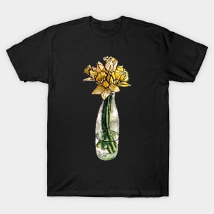 Daffodils in a water bottle T-Shirt